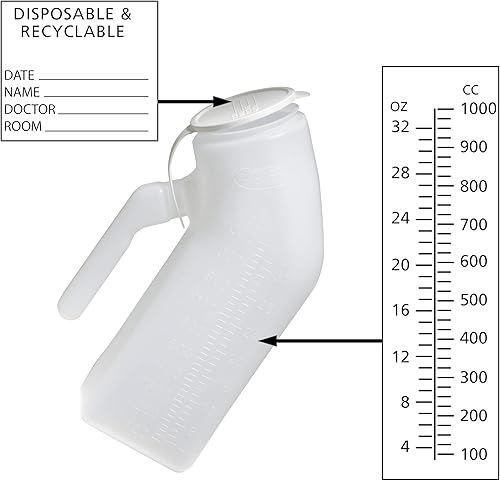 Miniatura 2 de Carex Orinal portátil para hombres - Urinario masculino y John de viaje - Urinario de plástico