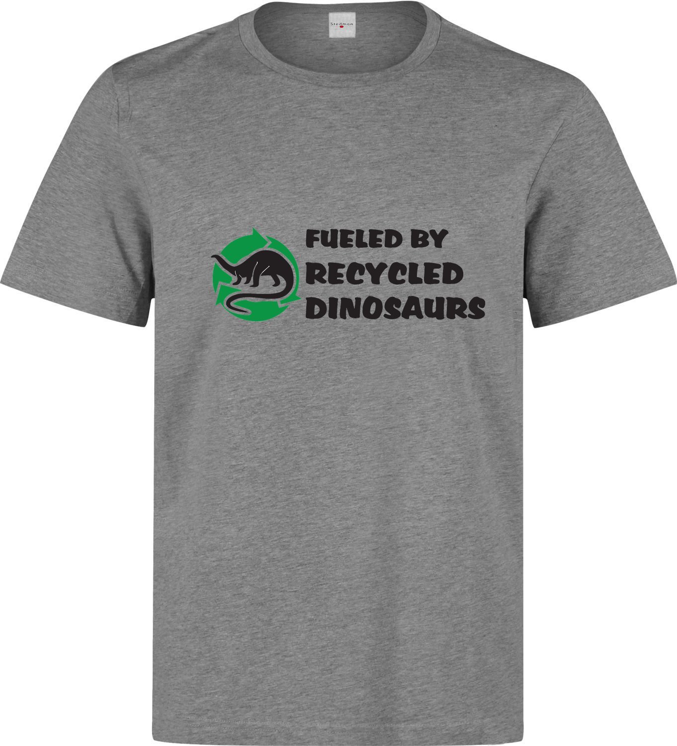 Fueled by recycled dinosaurs funny slogan Men's T shirt