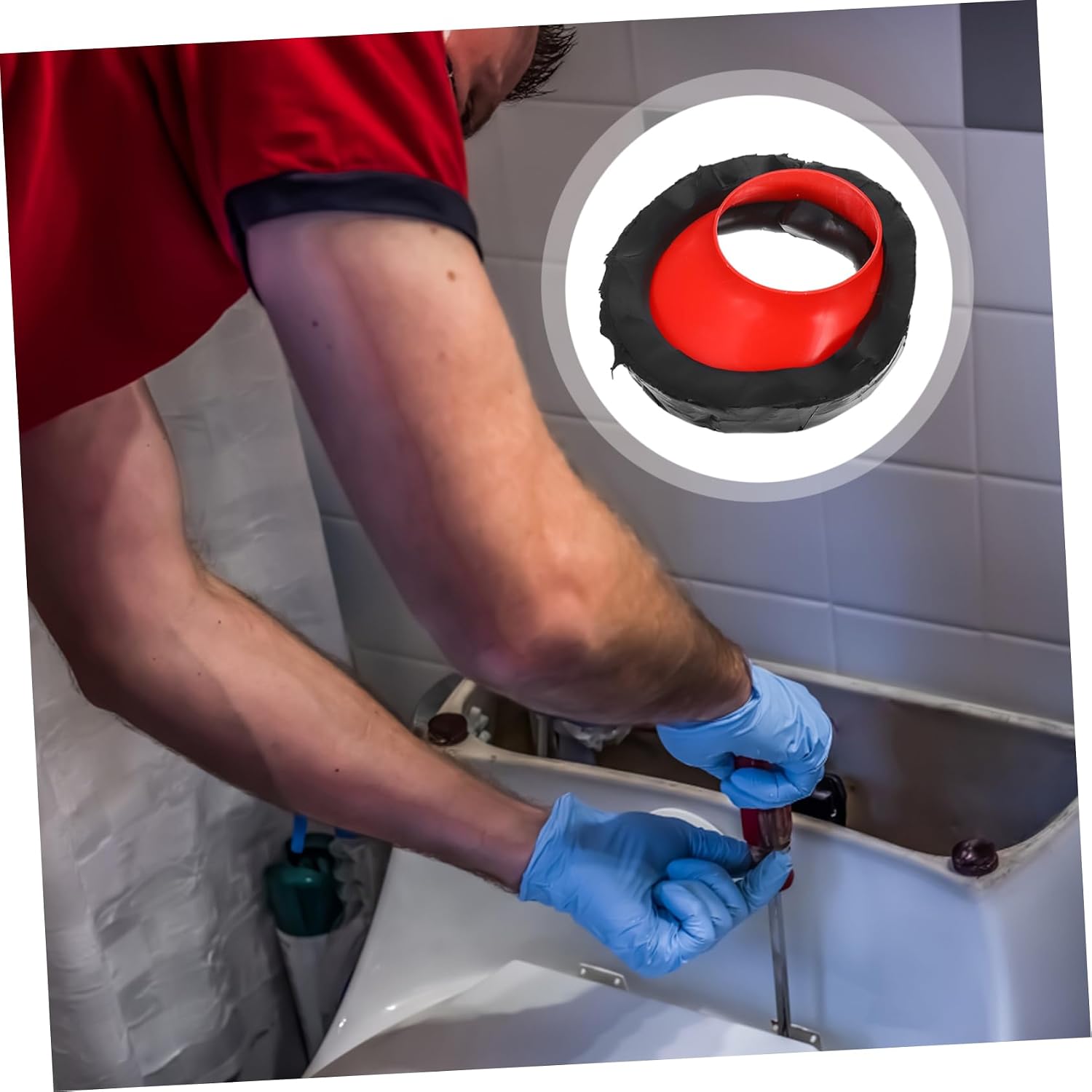Toilet Flange Wax Ring Gasket No Tool Needed for Quick and Efficient Seal Replacement