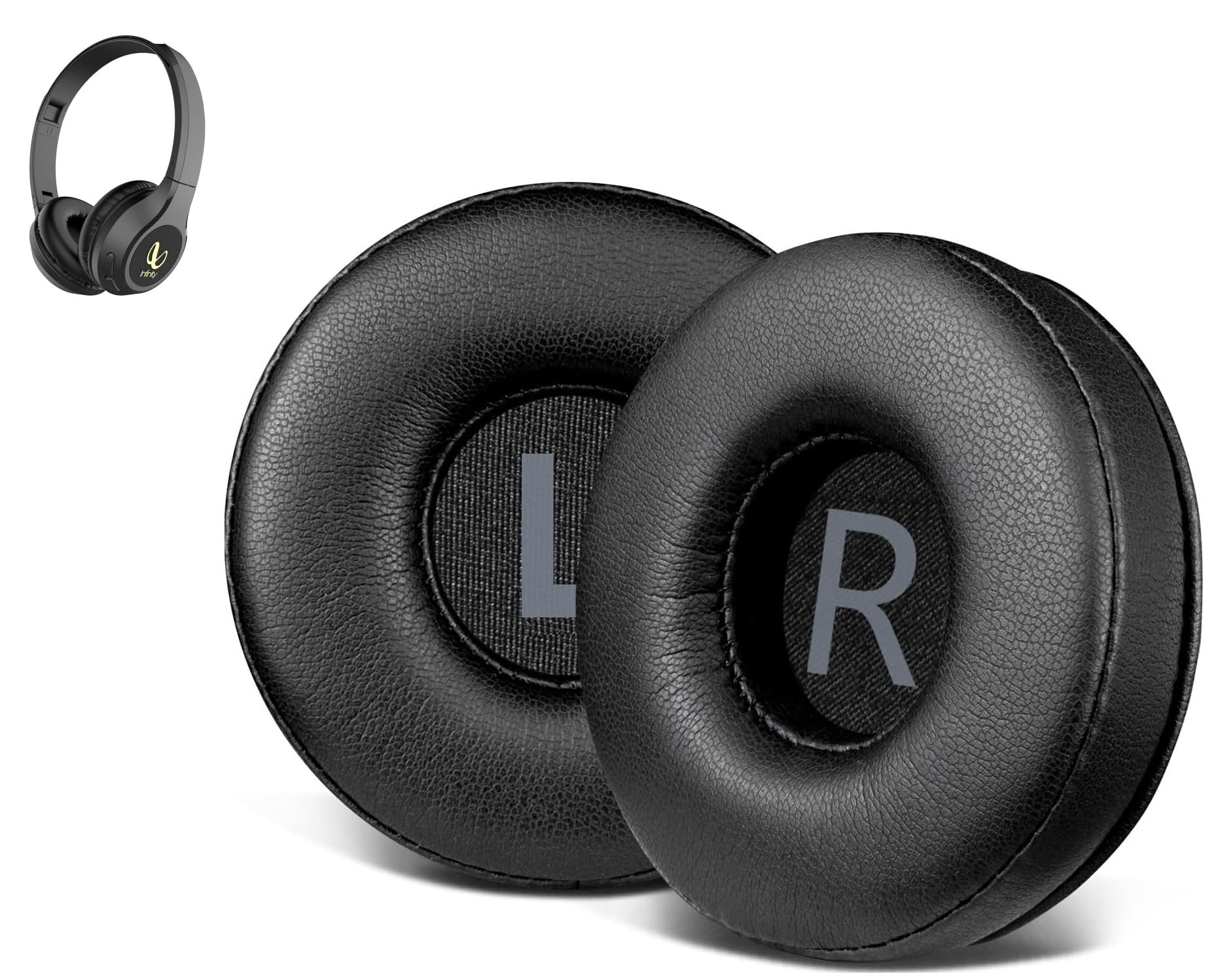 m.g.r.j® headphone earpads for jbl infinity glide 500 & 700 over-ear headphones, headphone cushion with soft leather (black)