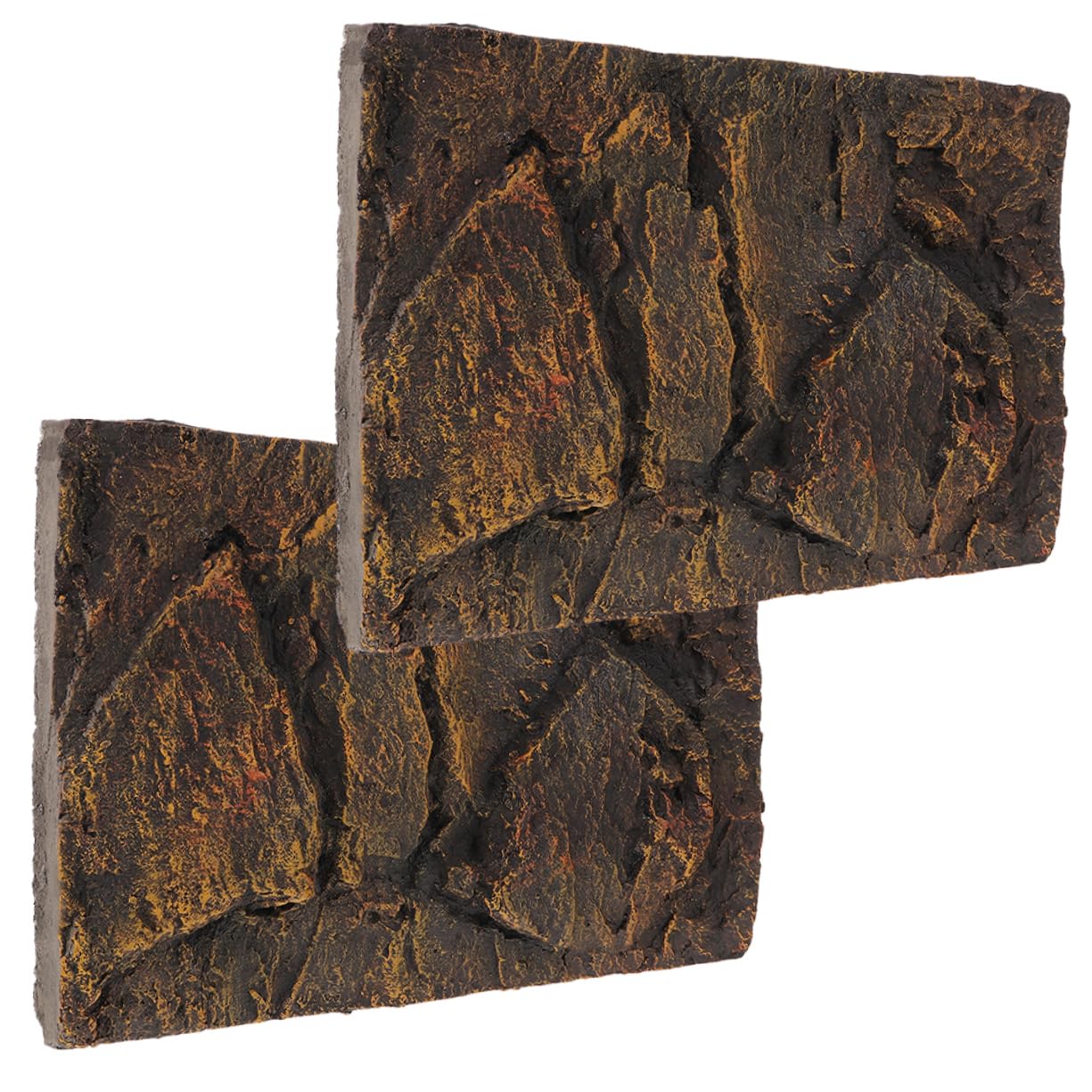 Hohopeti 2 Uds Reptil Caja Telón De Fondo Tortuga Tanque Decoración Corcho Corteza Reptil Azulejo Fondo 3D Terrario Pared Telón De Fondo Reptil Pared Tortuga Tanque Fondo Reptil Fondo