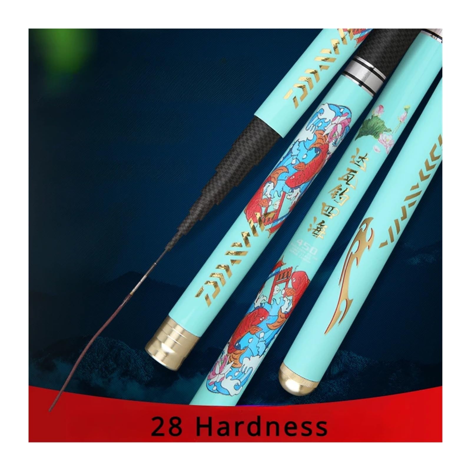 Canna Telescopica Carbonio, Canna da pesca telescopica mano ultra leggera, dura e resistente, durezza 28 19 disponibili