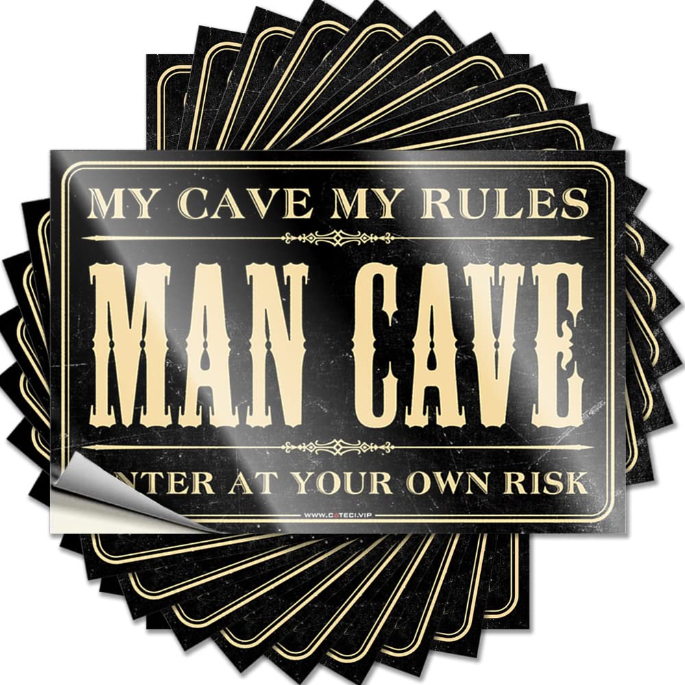 Wrning Enter At Your Own Risk Vintage Bathroom Decor Square - Quote Tumbler Waterproof Decal(8X12CM)