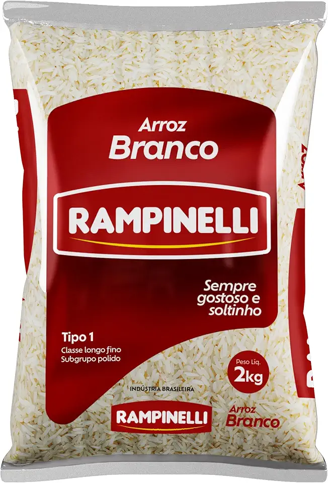 ARROZ BRANCO RAMPINELLI - TIPO 1 - PCT 2 KG