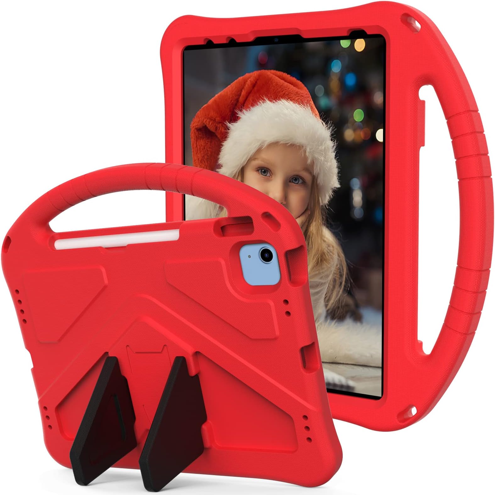 Handle Case Shockproof Cover for iPad 10th Generation | iPad (A16) 11th Generation, Anti Slip Foam Stand Case Child-Friendly Protective Case