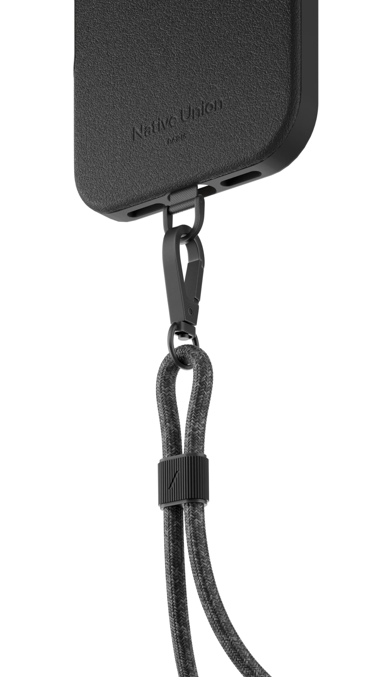 Native Union CITY Sling| Universal Crossbody Strap,for City Travel & Daily Use, Safe & Stylish, Compatible with Android & iPhone Cases, AirPods Pro 2nd Gen, Adjustable 0.7 meter loop strap - Black