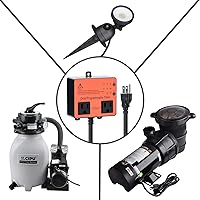 Vista 7 de Ortis Temporizador de piscina sobre el suelo, temporizador inteligente de piscina con funcionamiento de un solo botón, para piscinas, filtros