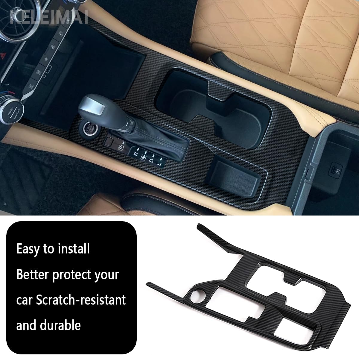 Car Accessories Fit for Nissan Sentra 2020 2021 2022 2023 2024 2025 Interior Gear Shift Panel Frame Cover Trim (Carbon Fiber) 1PC ABS