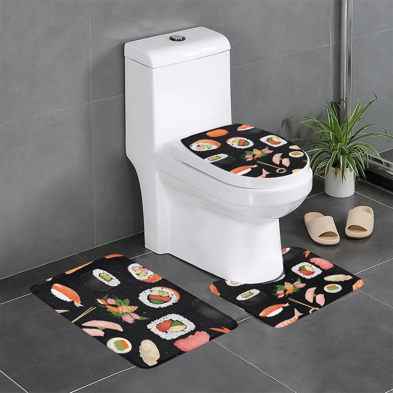 Tapis de salle de bain japonais sushi pour une déco originale