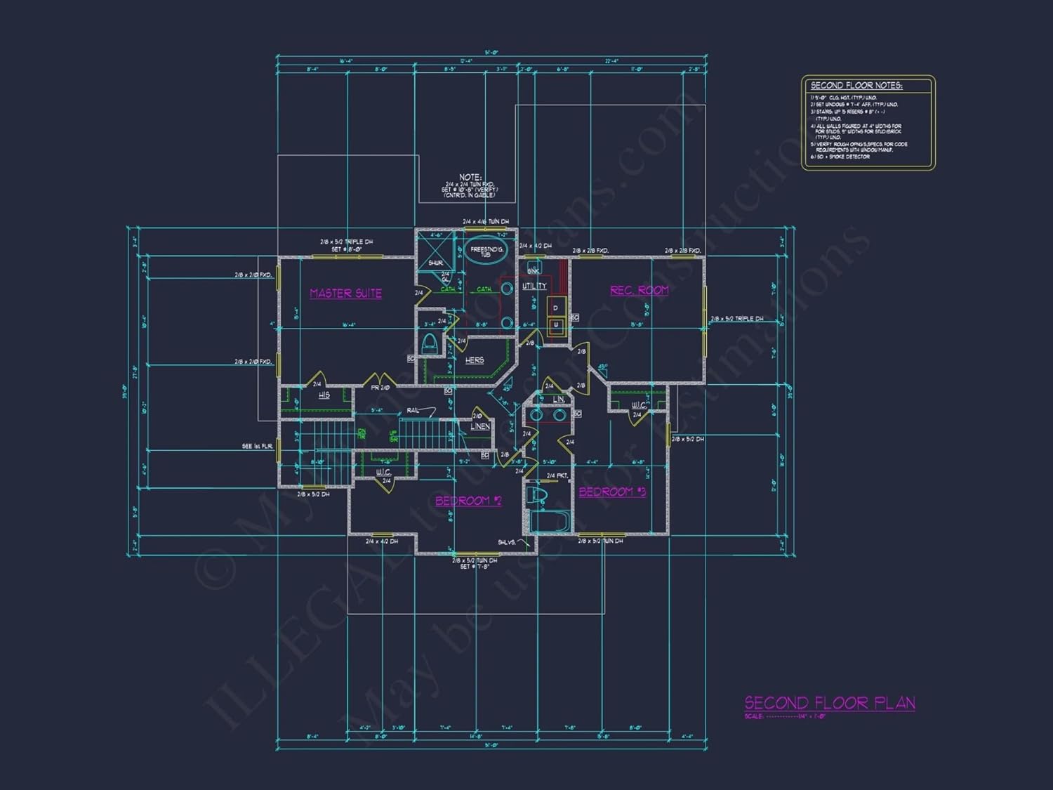 15-1274 HOUSE PLAN - Colonial Revival House Plan with Spacious Design and CAD Blueprint
