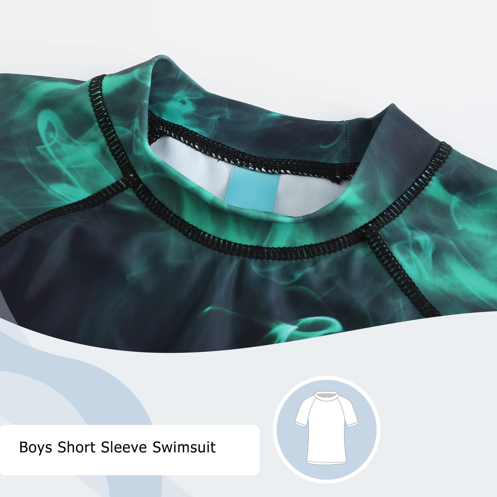 Maillot de bain à manches longues pour garçon - Maillot de bain une pièce - Maillot de bain pour enfant - Maillot de bain pour garçon de 5 à 14 ans