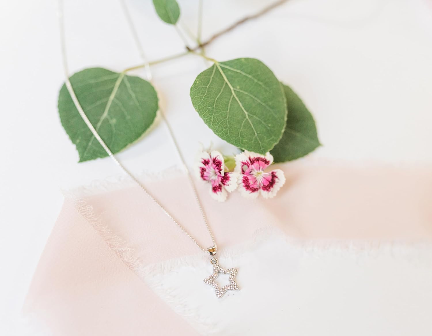 Cherished Moments 925 Sterling Silver CZ Star Necklace for Children, Kids, Toddlers, Little Girls, Teens or Women