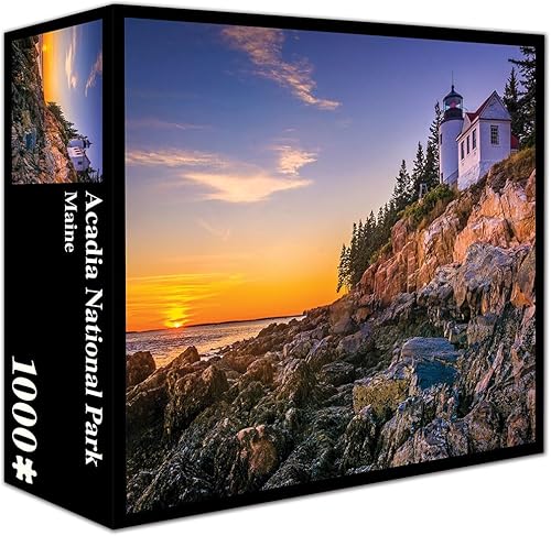 Maine Acadia National Park Bass Harbor Head Light Station Lighthouse - Rompecabezas de 1000 piezas