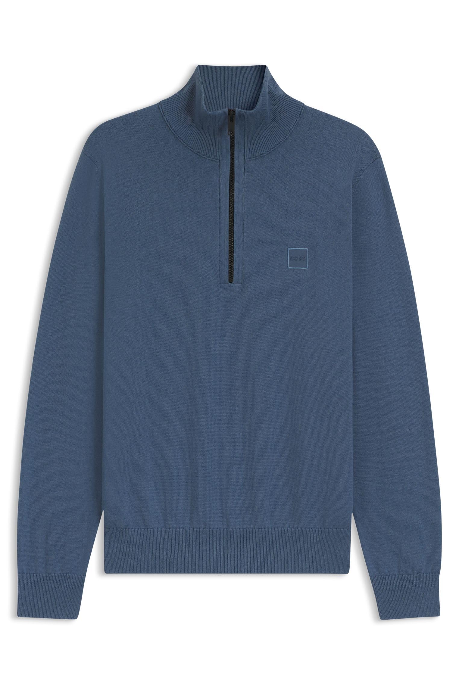 BOSS Herren Kanobix S Pullover aus Baumwolle und Kaschmir mit Troyerkragen