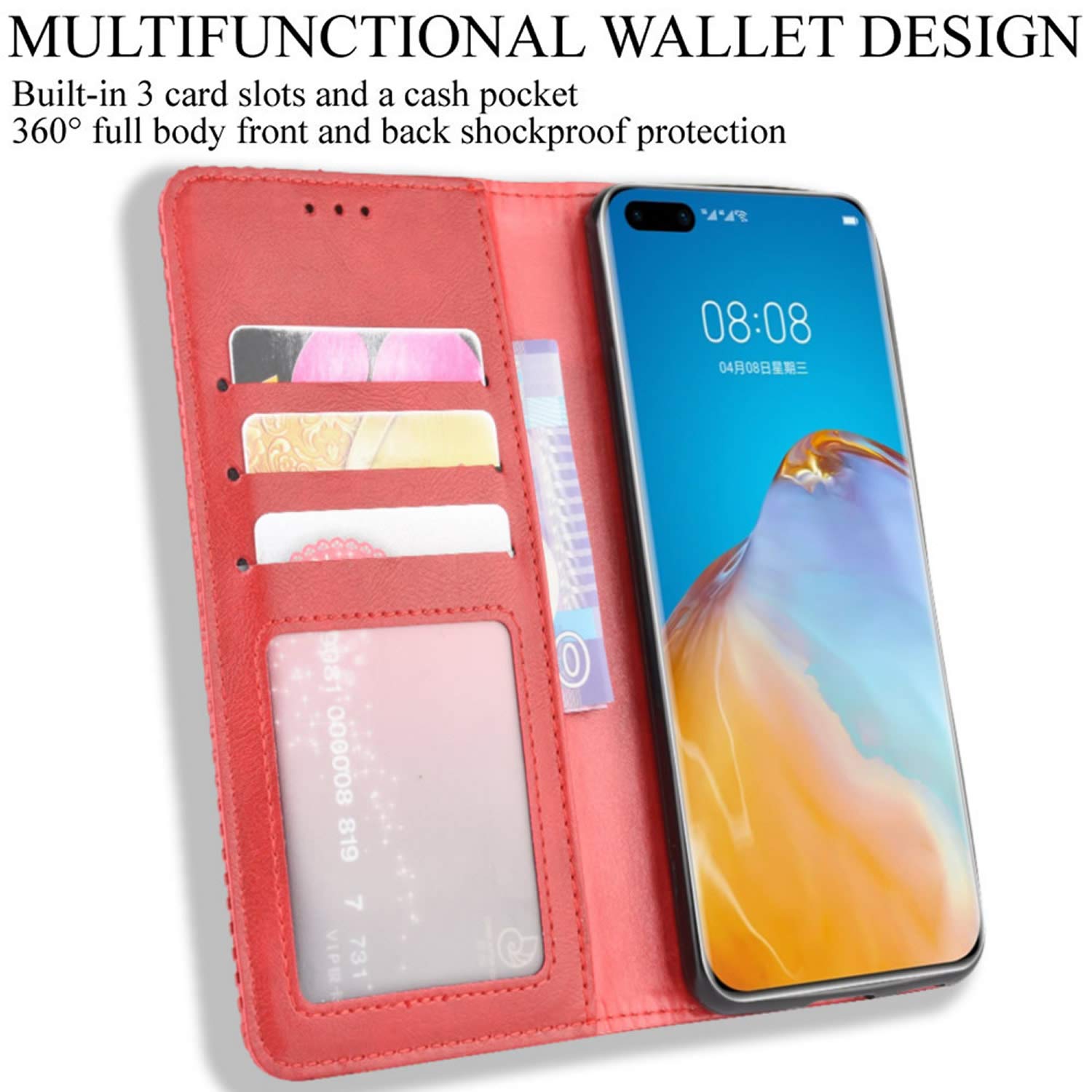 Cover Trasparente Per Huawei P40 Pro Plus 5G - Custodia Sottile In TPU Morbido Con Stampa Volpe Rossa, Antiurto E Antigraffio