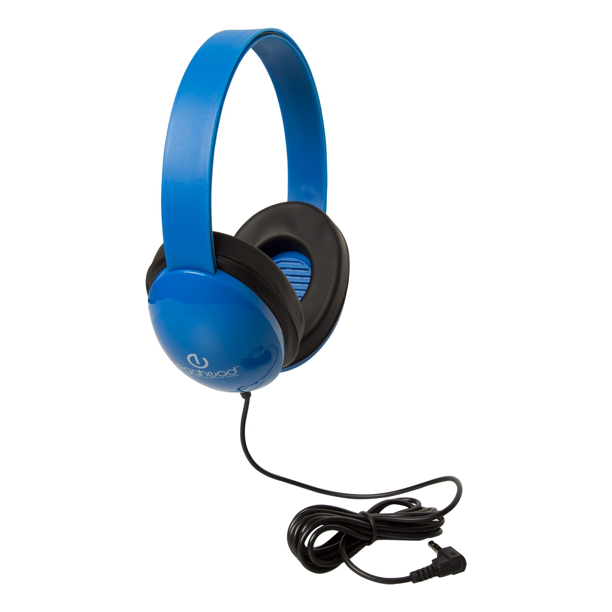 Kids Headphone with Heavy Duty Adjustable Headband and Noise Reducing Earcups, Blue, EGG-IAG-1005-BL-SO