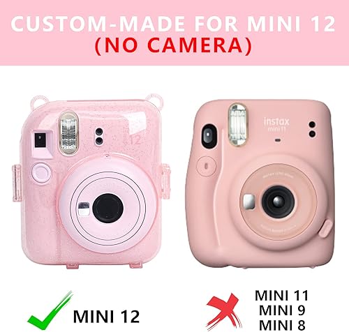 Miniatura 3 de Funda transparente para cámara Fujifilm Instax Mini 12 de película instantánea con bolsillo para fotos mejorado con capacidad para 10 películas en