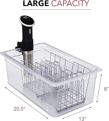 Miniatura 7 de Väeske Contenedor grande Sous Vide con tapa y funda aislante  Accesorios Sous Vide  Compatible con cocinas Anova, Anova Nano, Joule, Instant Pot,