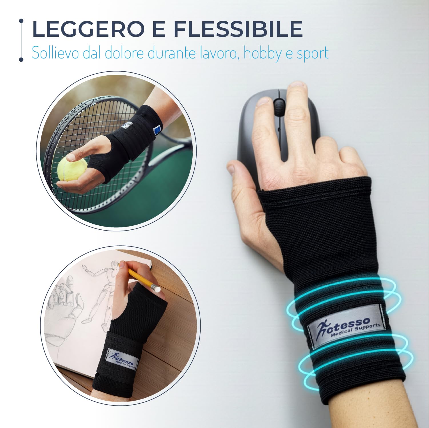 SOLO ACTFIT Supporto per il Polso, Supporto per Polso con Bendaggi SOLO ACTFIT Supporto per il Polso, Supporto per Polso con Bendaggi