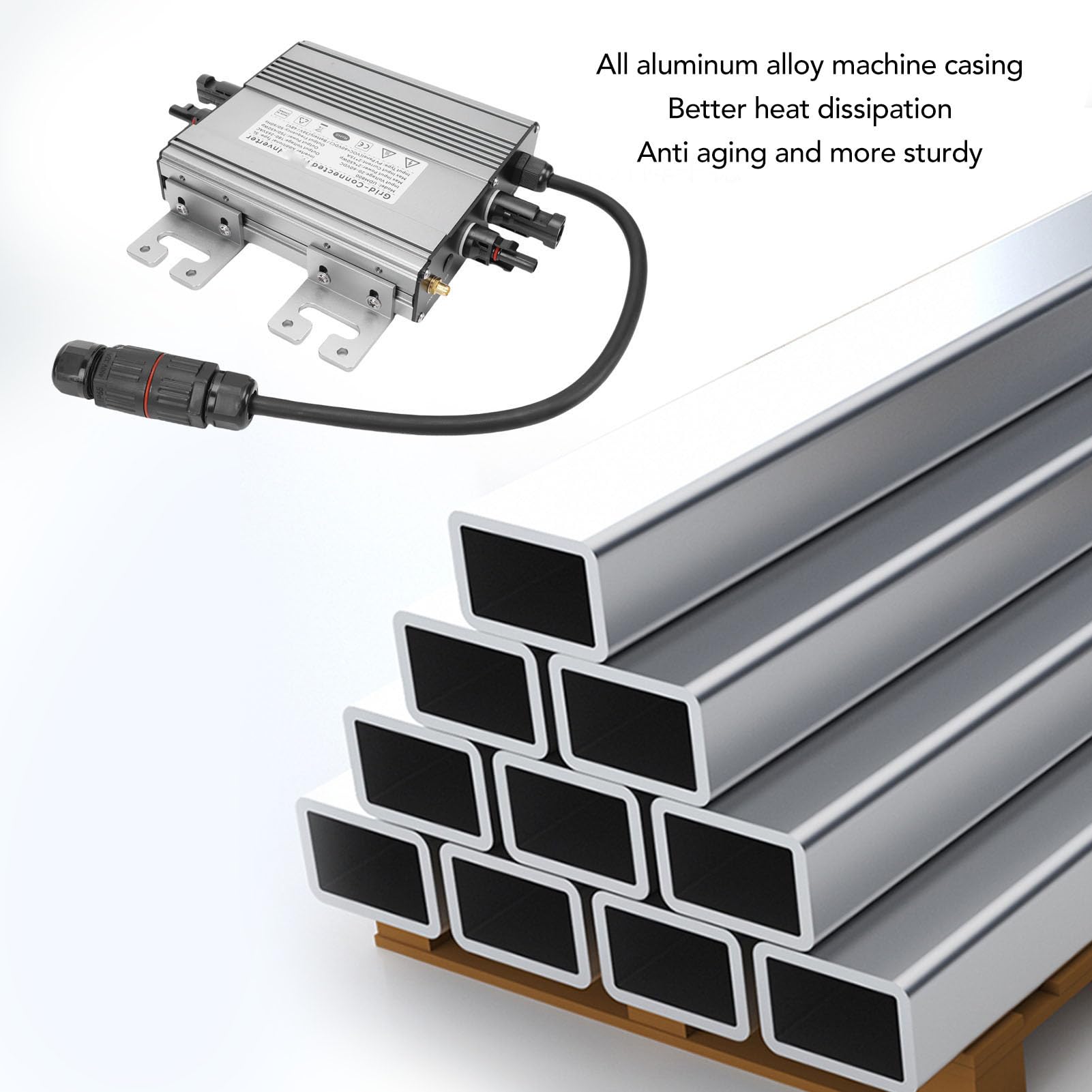 GOWENIC 750W Solar Inverter WiFi Alluminio Balcone