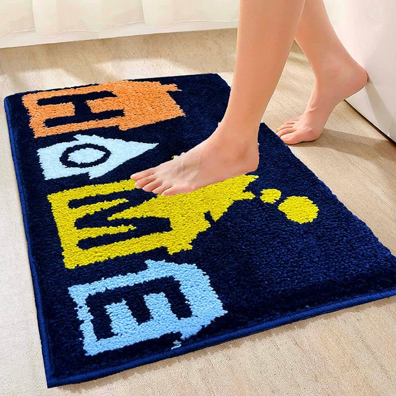 Image of Home Decor Multicolor Anti Skid Bath Mat for Bathroom, Anti Slip Bath mat, Non Slip Bath mat Door mat for Bathroom, Living Room Kitchen Bedroom (Home Design Multicolor)