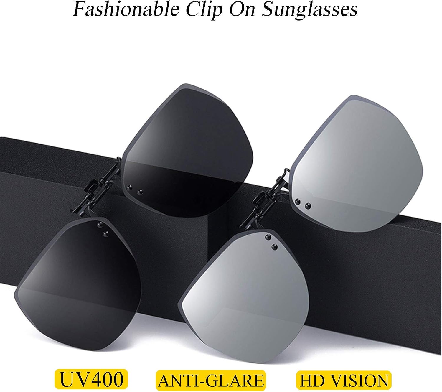 Polarized Extra Large Clip-on Sunglasses Anti-Glare UV Protection for Prescription Glasses - Image 2