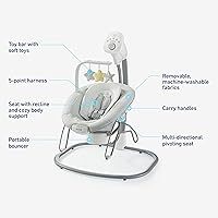 Vista 6 de Graco Sway2Me Portable Baby Swing and Bouncer Seat with Music, Sounds, and Adjustable Settings, Watson Collection