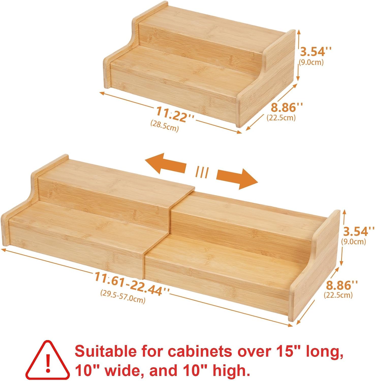 Hongtamoya 2-Tier Expandable Bamboo Coffee Mug Holder, Mug Organizer for Kitchen Cabinets, Mug Cup Rack, Multi-Functional Cup Holder Shelf, Coffee Bar Organizer, Home