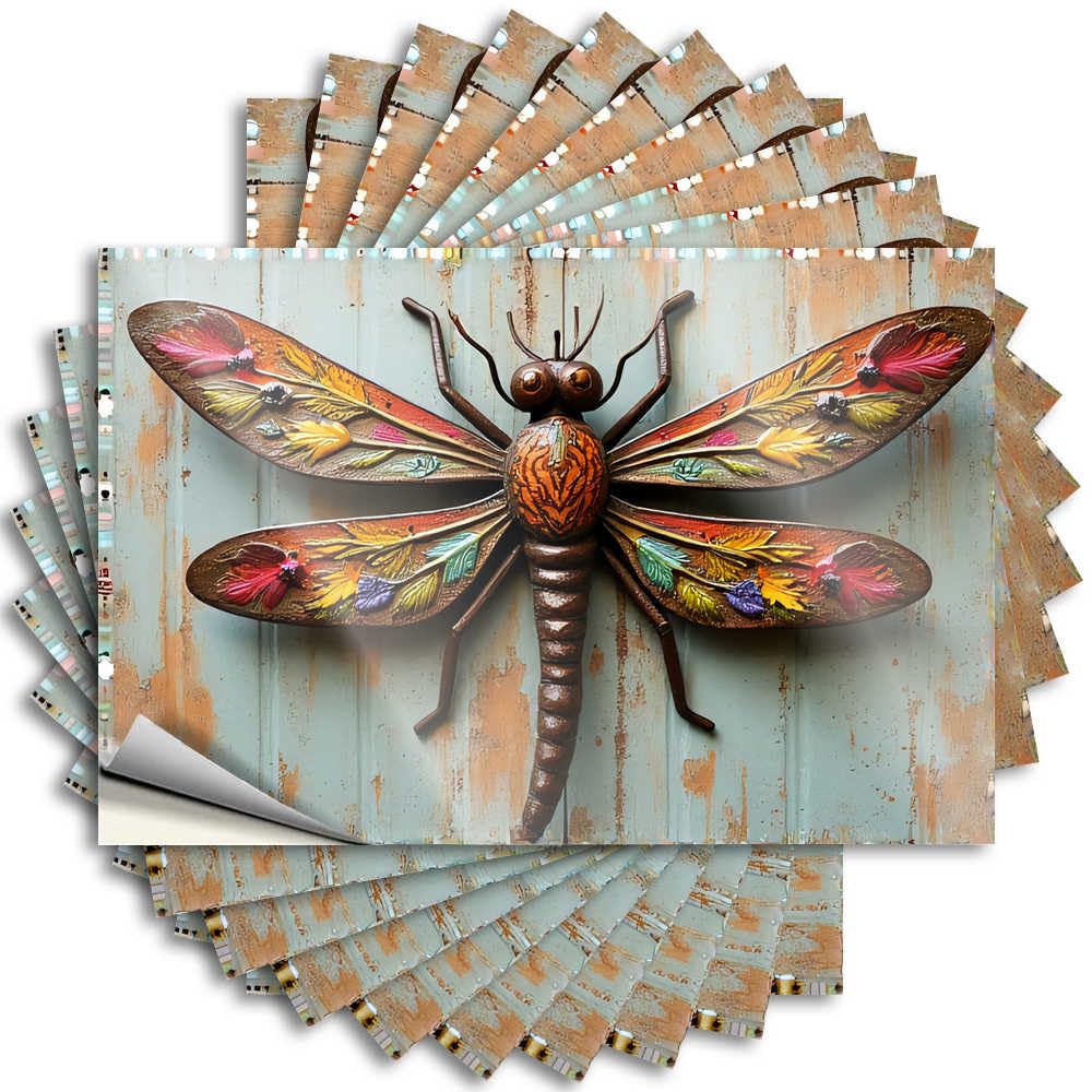Abipuir Decals for Cars Colorful Butterfly Art On Rustic Wall Stickers 10Pcs Sign Decor Bar Rules Sign(6X9CM)