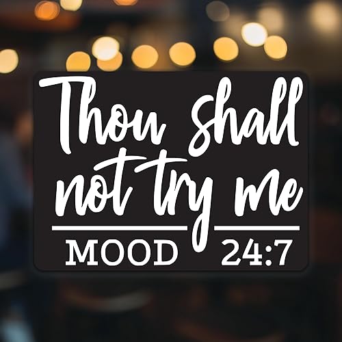 Miniatura 10 de Thou Shall Not Try Me - Calcomanía de vinilo para automóviles, camiones, ventanas, parachoques, paredes, laptops, 5.5 pulgadas en el punto más