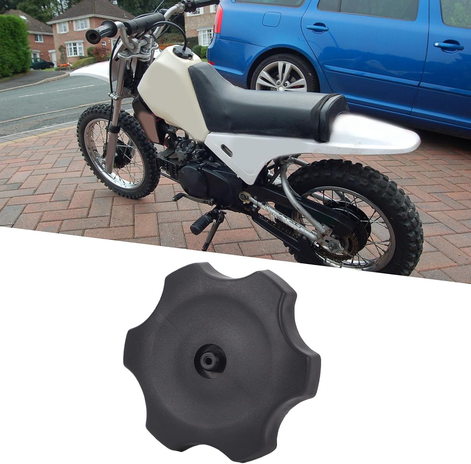 Motorcycle Fuel Tank Cap, Gas Cap Replacement for PW50 Model from 1990 to 2023, for PW80 Model from 1996 to 2006 Fits OEM 2FG-24610-00-00, 2FG-24610-10-00