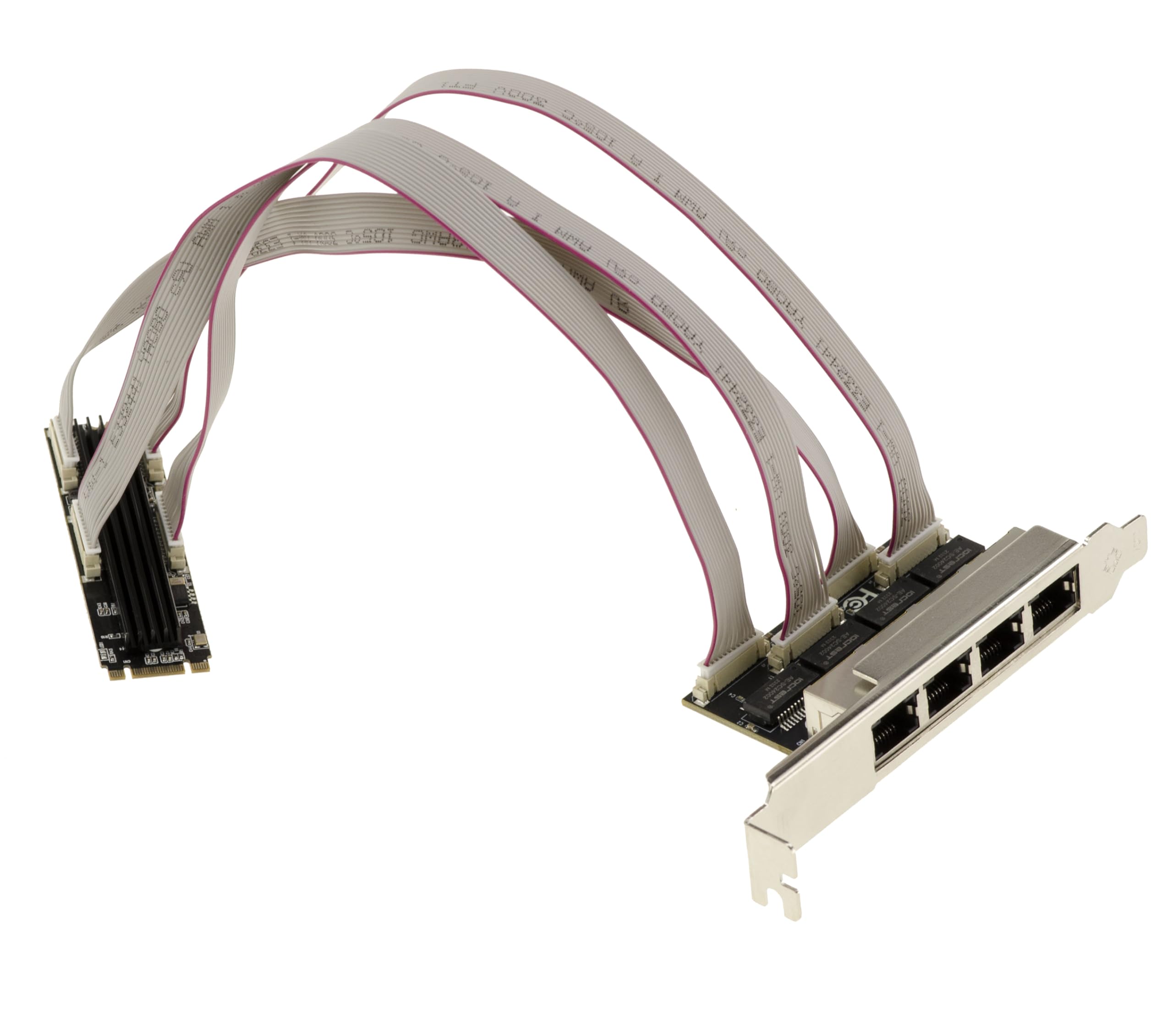 KALEA-INFORMATIQUE Scheda controller di rete M2 con 4 porte LAN Gigabit Ethernet per tipo M.2 PCIe, chiave M o B+M, chipset Realtek RTL8111H