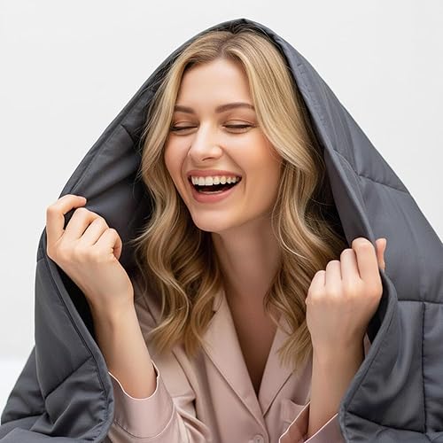 Hillhub Manta con peso para adultos, varios tamaños para un peso de 30 a 350 libras, lavable a máquina, suave, gruesa y transpirable para todas las