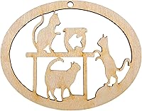 Vista 5 de Adorno personalizado de gato en una ventana, ideas de regalo para dueños de gatos navideños, decoraciones de árbol de Navidad, recuerdo de gatito