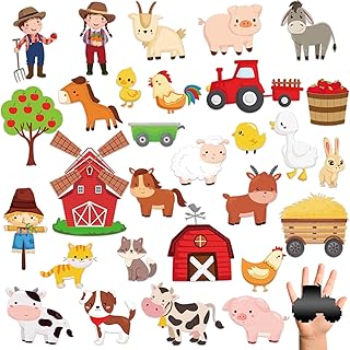 Farm Animal Magnets Farmhouse Fridge Magnet Cow Horse Dog Cat Magnetic Stickers Decals Farmyard Refrigerator Decoration for Mailbox Metal Door Garage Car Cabinets Home Kitchen Decor Supplies