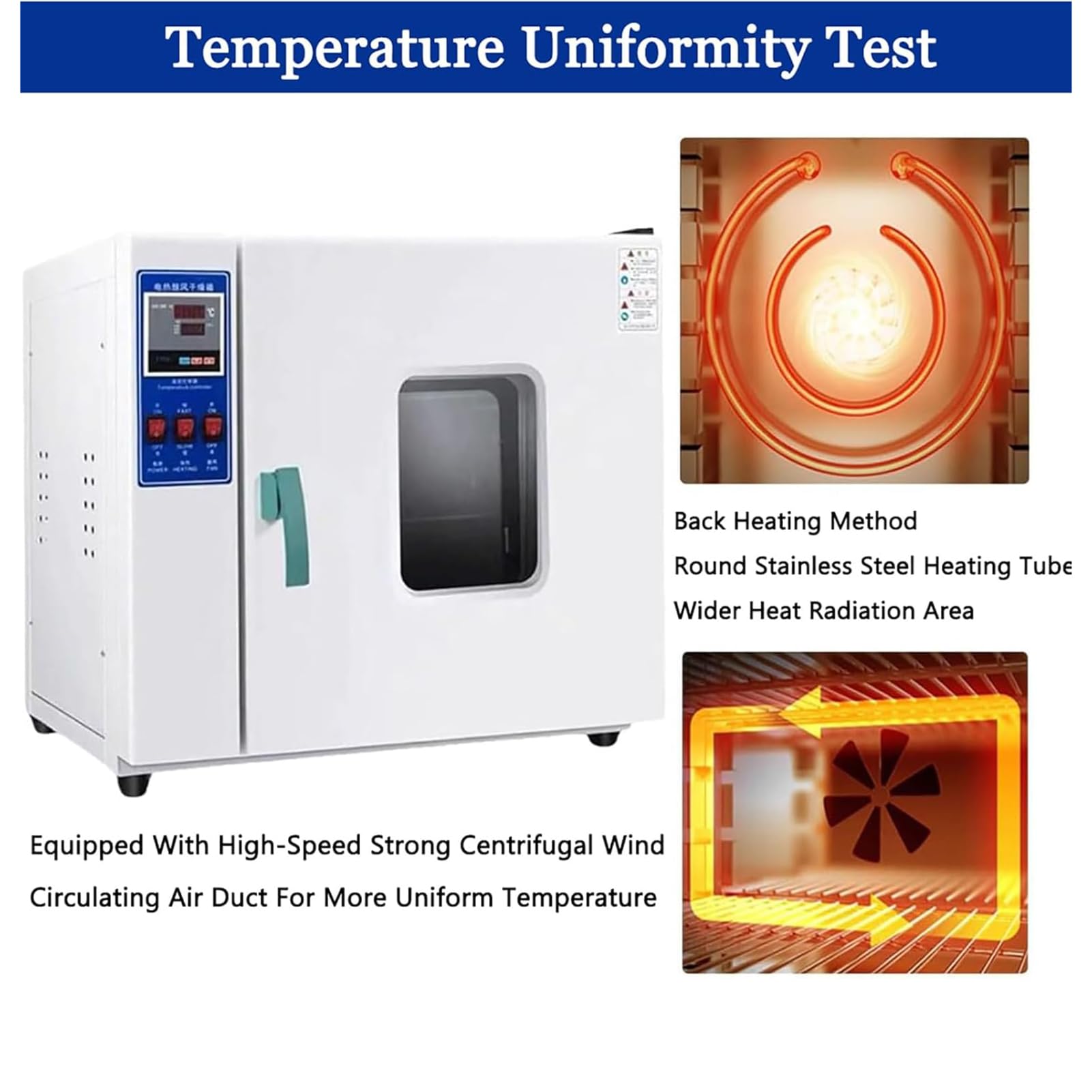 Horno De Secado Al Vacío, Horno De Secado Rápido a Temperatura Constante De 16 L, Hornos De Laboratorio De Acero Inoxidable Para Secado Y Recubrimiento En Polvo, Temperatura De Trabajo: 50-300 ℃