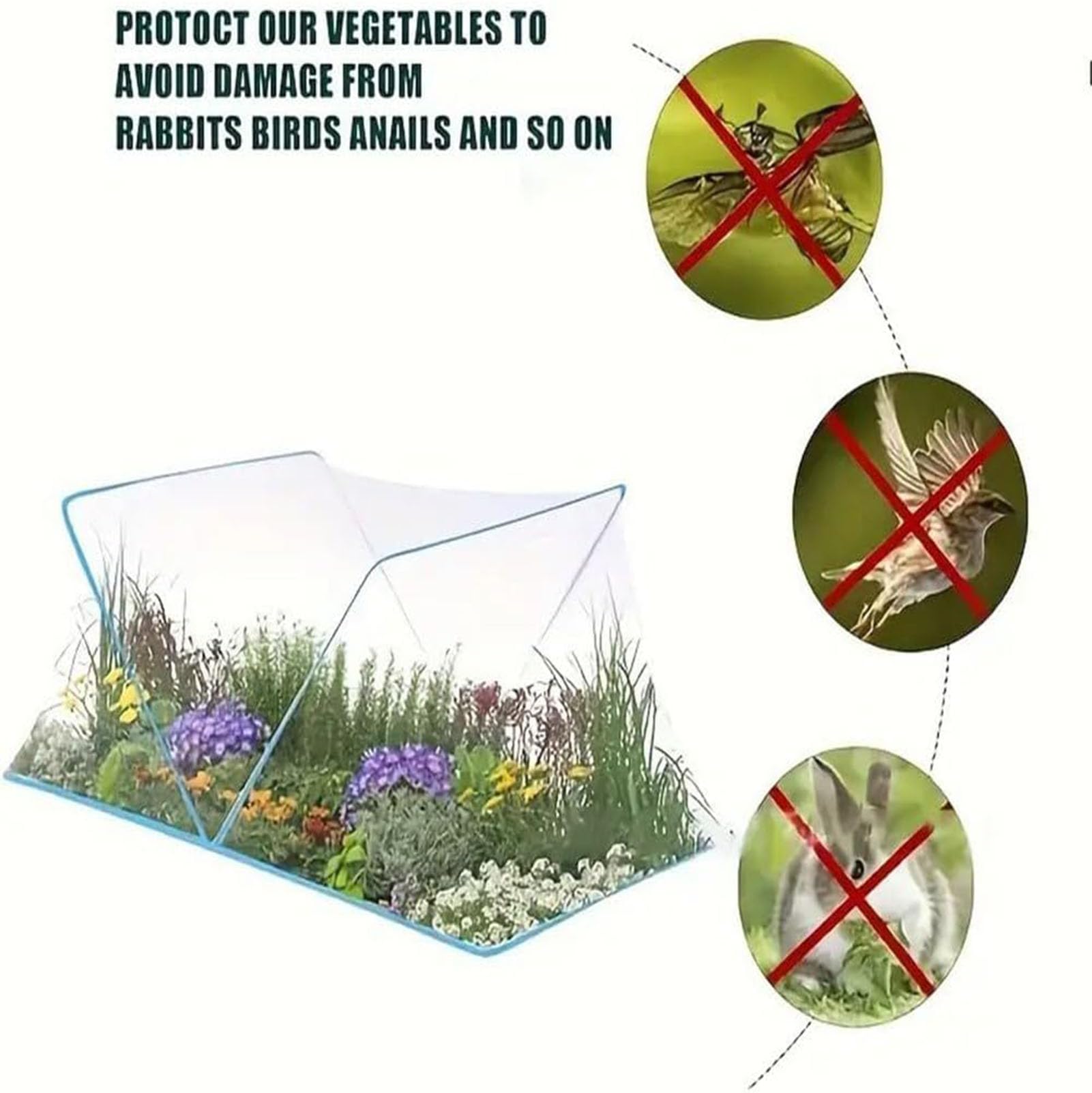 Zanzariera Portatile, zanzariera Pieghevole Senza Installazione, Copertura per Piante Resistente, zanzariere per dormitori per Studenti,Blue (b),65 * 120 * 55cm
