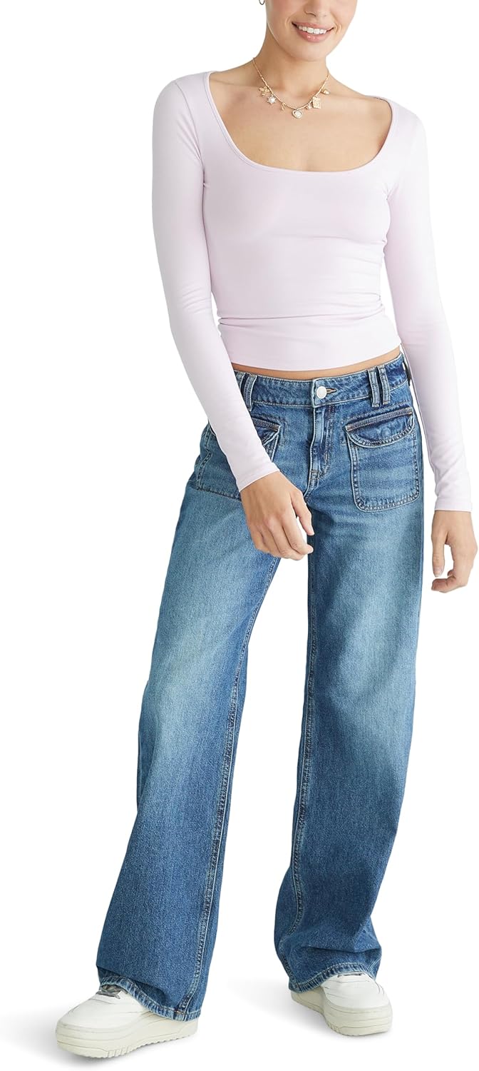 AEROPOSTALE Women's Low-Rise Baggy Wide-Leg Jean - Image 5