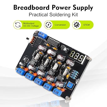 DIY Power Module Soldering Kit, Adjustable Voltage Output Power Supply Module for Electronic