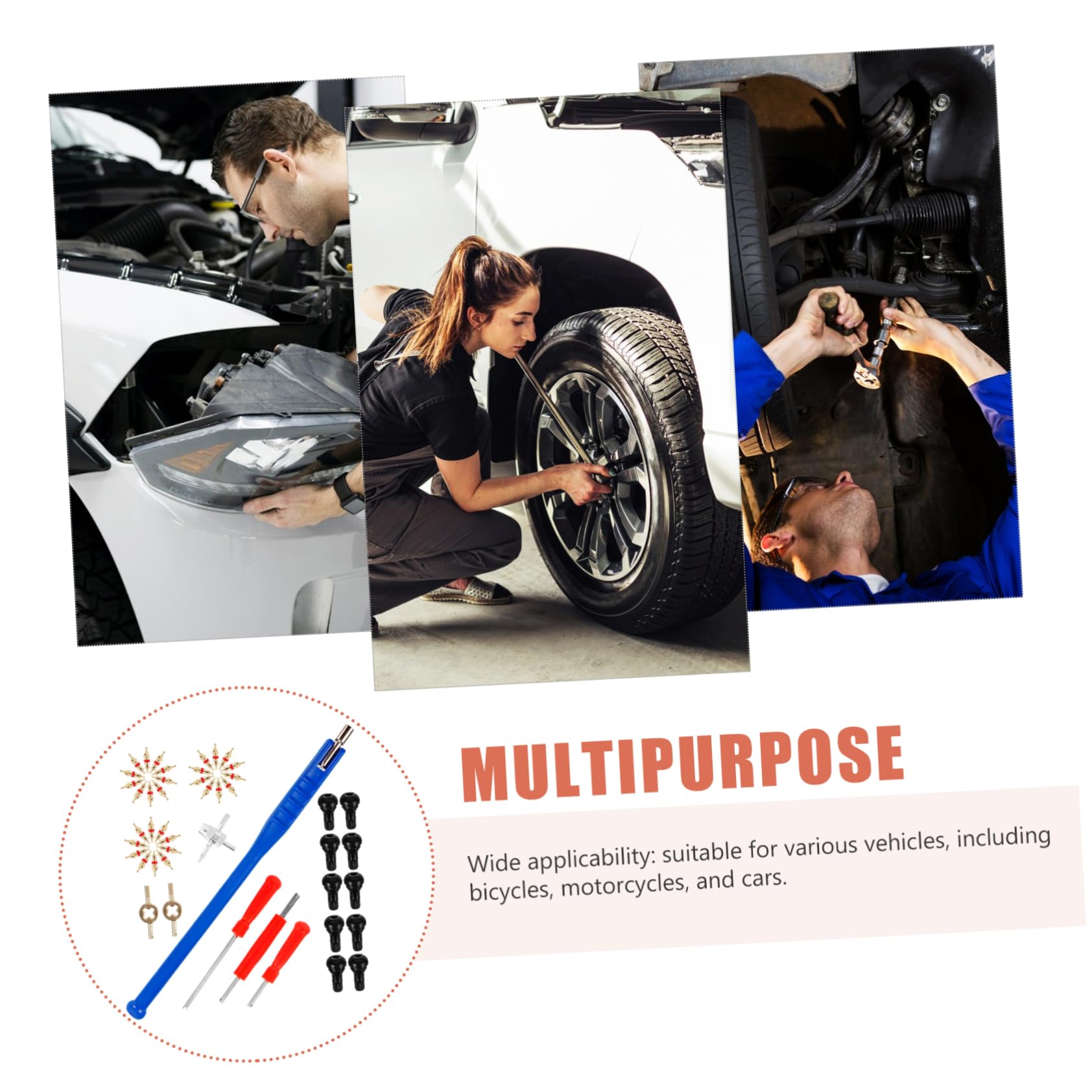 SOLUSTRE 5sätze Ventil-kernentferner Und Reifenventilwerkzeugset Teile Für Einfache Reifenreparatur Ventilausdreher Und Wrench-tools Für Autos Und Motorräder