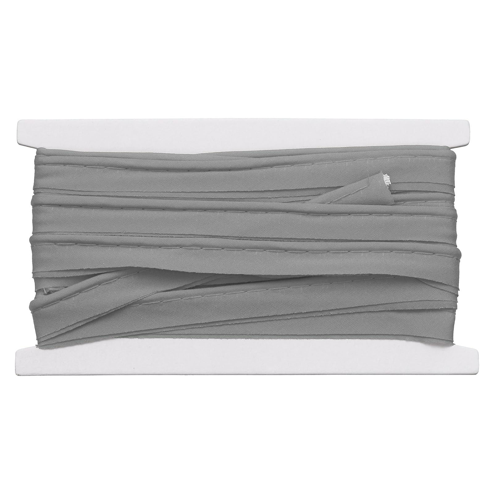 sourcing map Piping Trim Bias Tape, 1.5 cm 5.5M Cotton Folding Binding Tape with Welting Cord, Decorative Sewing Trim for Home Decor Sewing DIY Crafting Clothing Fabric Edge, Grey