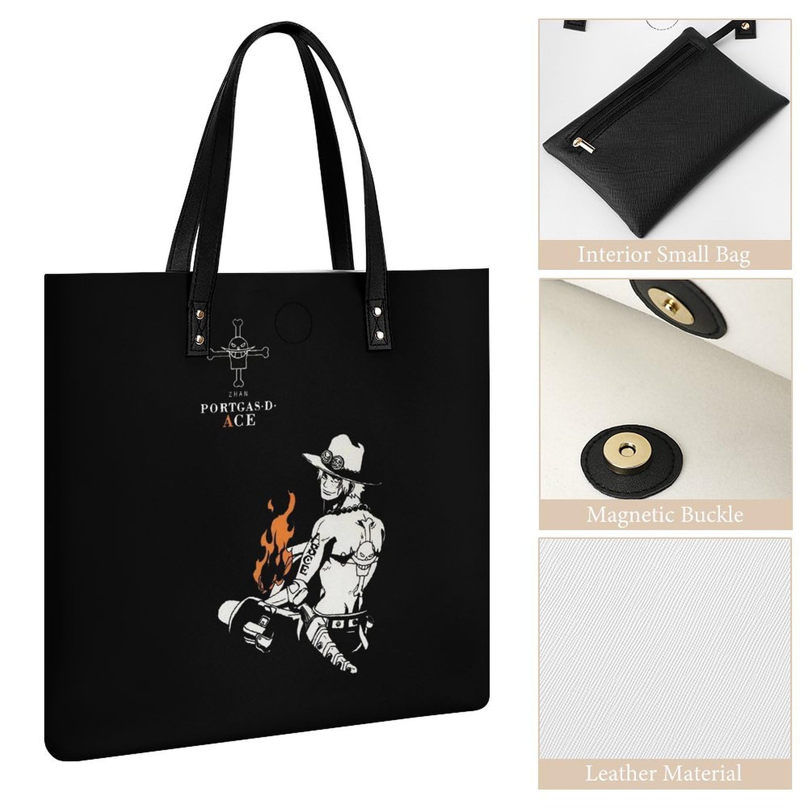 Amazon.co.jp: ワンピース ONE PIECE ポートガス・D・エース トート