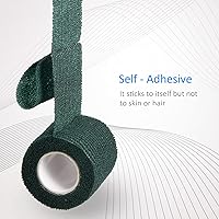 Vista 3 de 6 vendajes autoadhesivos de 2 x 5 yardas, transpirables, autoadherentes, vendajes cohesivos, cinta veterinaria para perros y gatos, cinta elástica