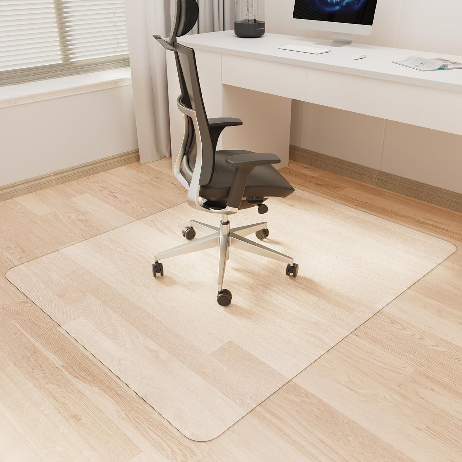 Tappeto Salvaparquet Protezione Pavimento, Tappeto Sedia Ufficio Antigraffio, Tappetino Protettivo SemiTrasparente Satinato Resistente per Pavimenti Duri, BPA FREE NON RICICLATO 120x90 1 Pezzo(1)