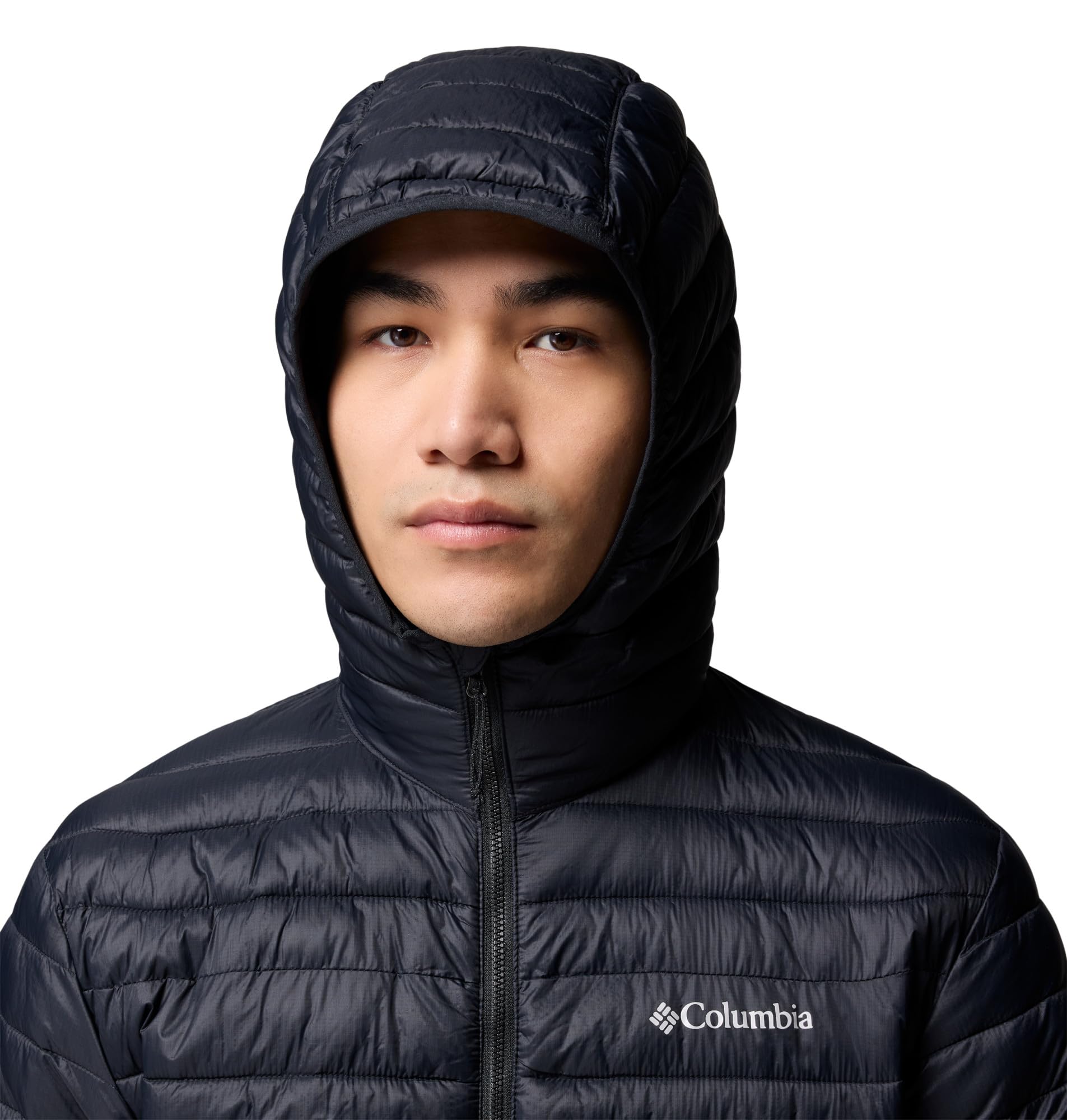 Columbia Powder Pass Hooded Jacket, Chaqueta Acolchada Con Capucha para Hombre