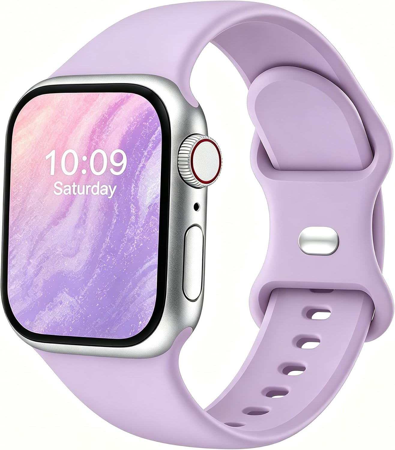 Sport Bands Compatible with Apple Watch Band Women Men 40mm 38mm 41mm 42mm 44mm 45mm 46mm 49mm ,Soft Wristband Waterproof Replacement Strap for iWatch Bands Series 11 10 9 8 7 6 5 4 3 2 1 SE Ultra Lavender