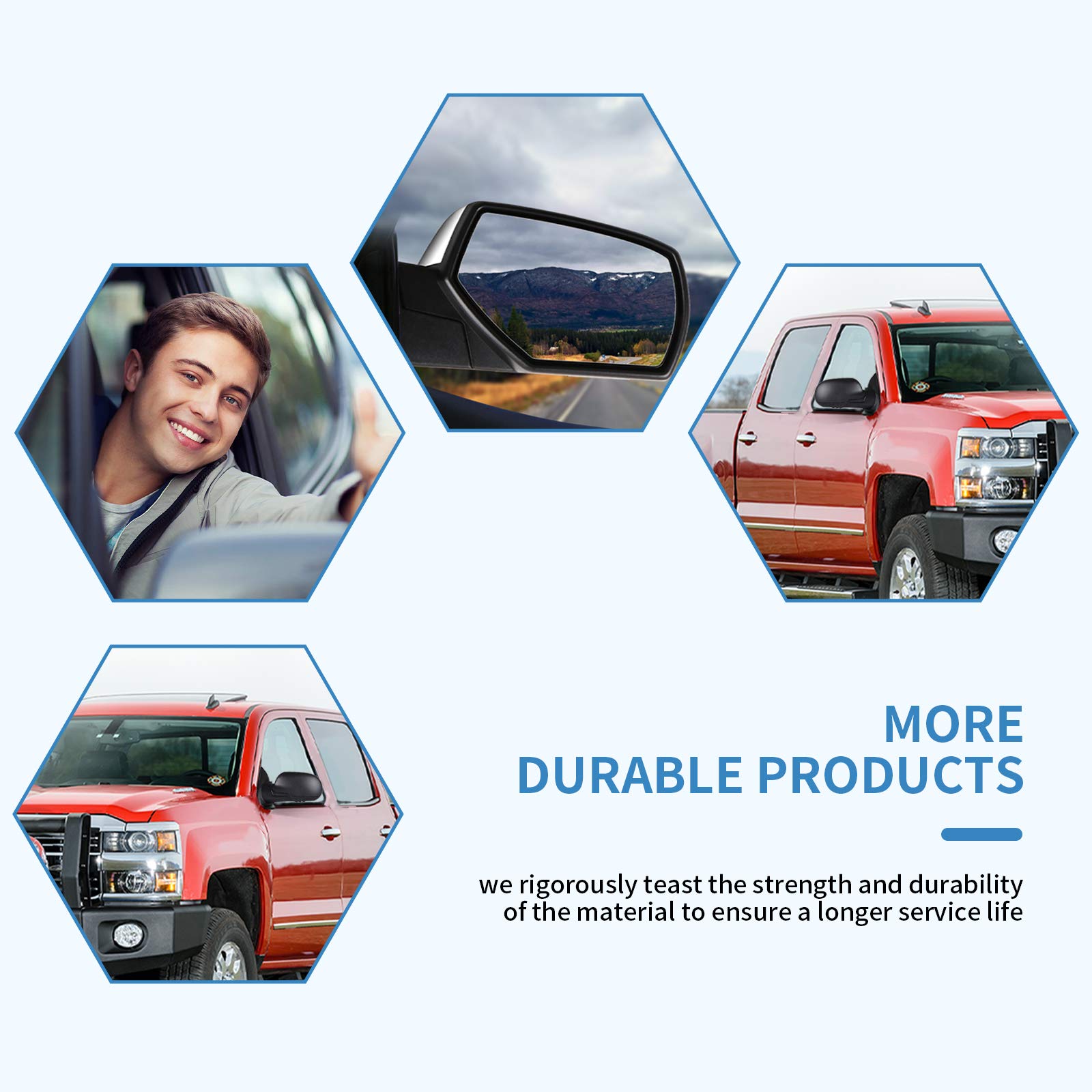 Snapklik.com : Driver Side Mirrors, Power Heated Left Rear View Mirrors ...