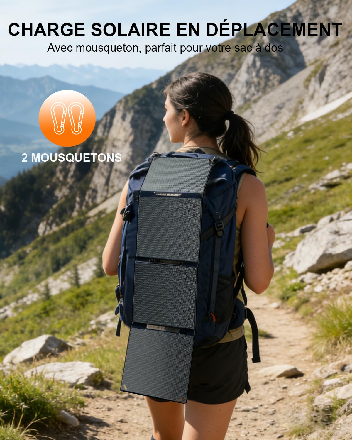 Panneau Solaire Portable 30W HPBC, USB-C et USB-A Ports, Ultra-Compact IP68 | HPBC 25.4% Efficacité, Pliable Ultra-Léger 0.5kg, ETFE Imperméable IP68, USB-C PD + USB-A QC3.0, Camping Randonnée Voyage