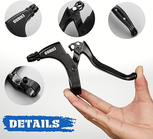 Miniatura 3 de Corki Cycles - Par de palancas de freno de bicicleta -1.0 in de diámetro, aleación de aluminio, mango de freno de bicicleta para bicicleta de