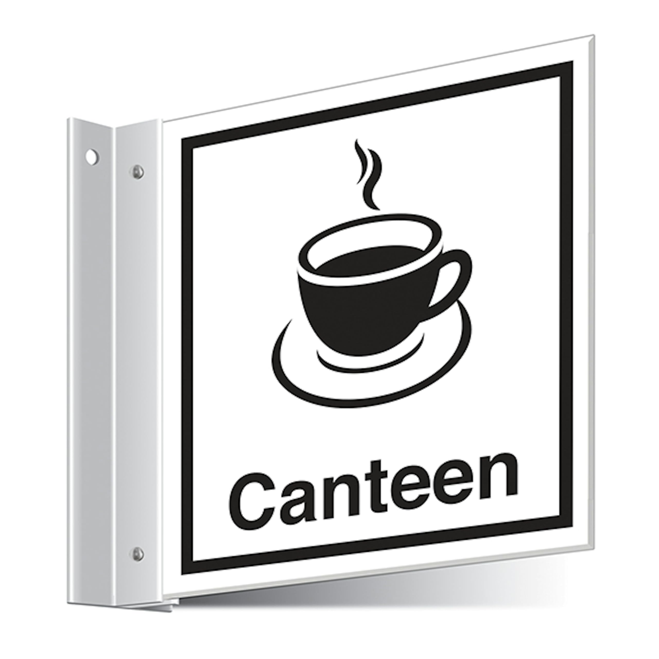 V Safety Canteen Corridor Sign 150 x 150 mm - 3mm Indoor Palboard Safety Sign